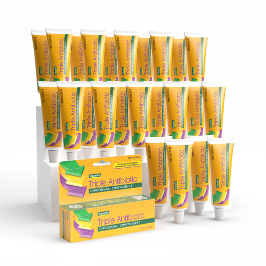 Natureplex Triple Antibiotic Ointment 1oz tube label close-up for minor wounds