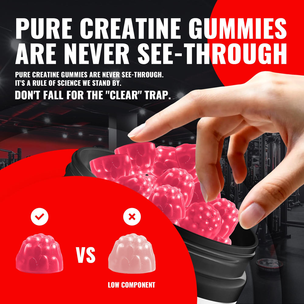 Nature's Aid Creatine Gummy nutrition label highlights vegan and gluten-free formula.
