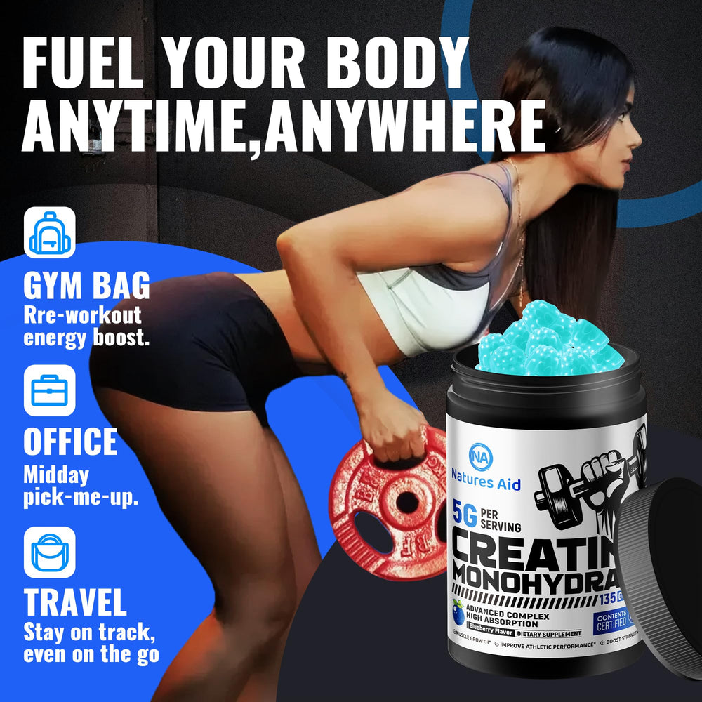 Athlete-ready scene illustrates pre-workout use and energy-friendly supplementation.