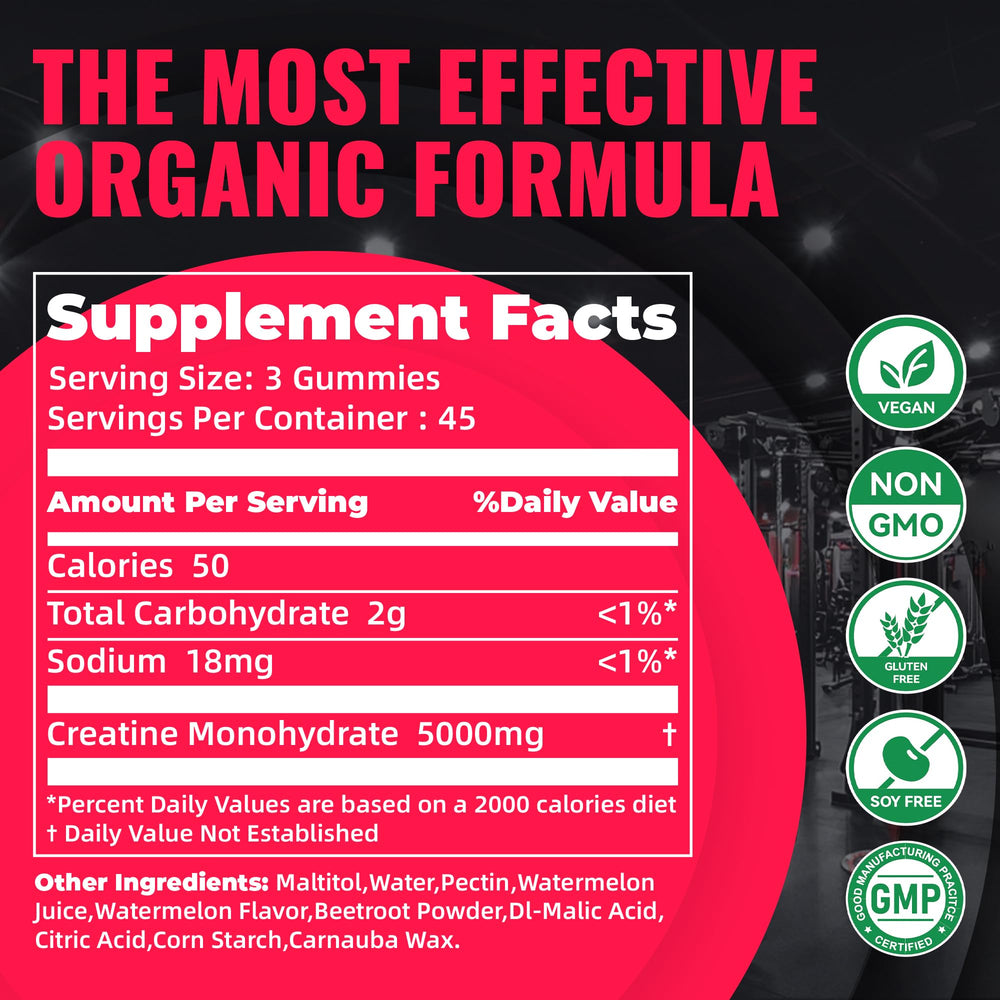 Natures Aid Creatine Gummy close-up reveals easy-to-chew, tasty daily supplement.