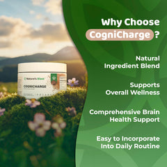 Bacopa ingredient detail emphasizes memory-supporting botanicals in CogniCharge