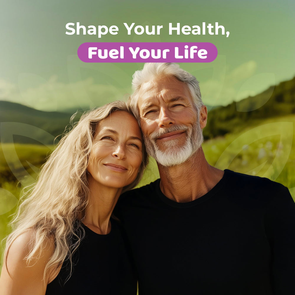 NATURES BLAST Shape Fusion nutrition container with active lifestyle visuals.