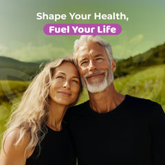 NATURES BLAST Shape Fusion nutrition container with active lifestyle visuals.