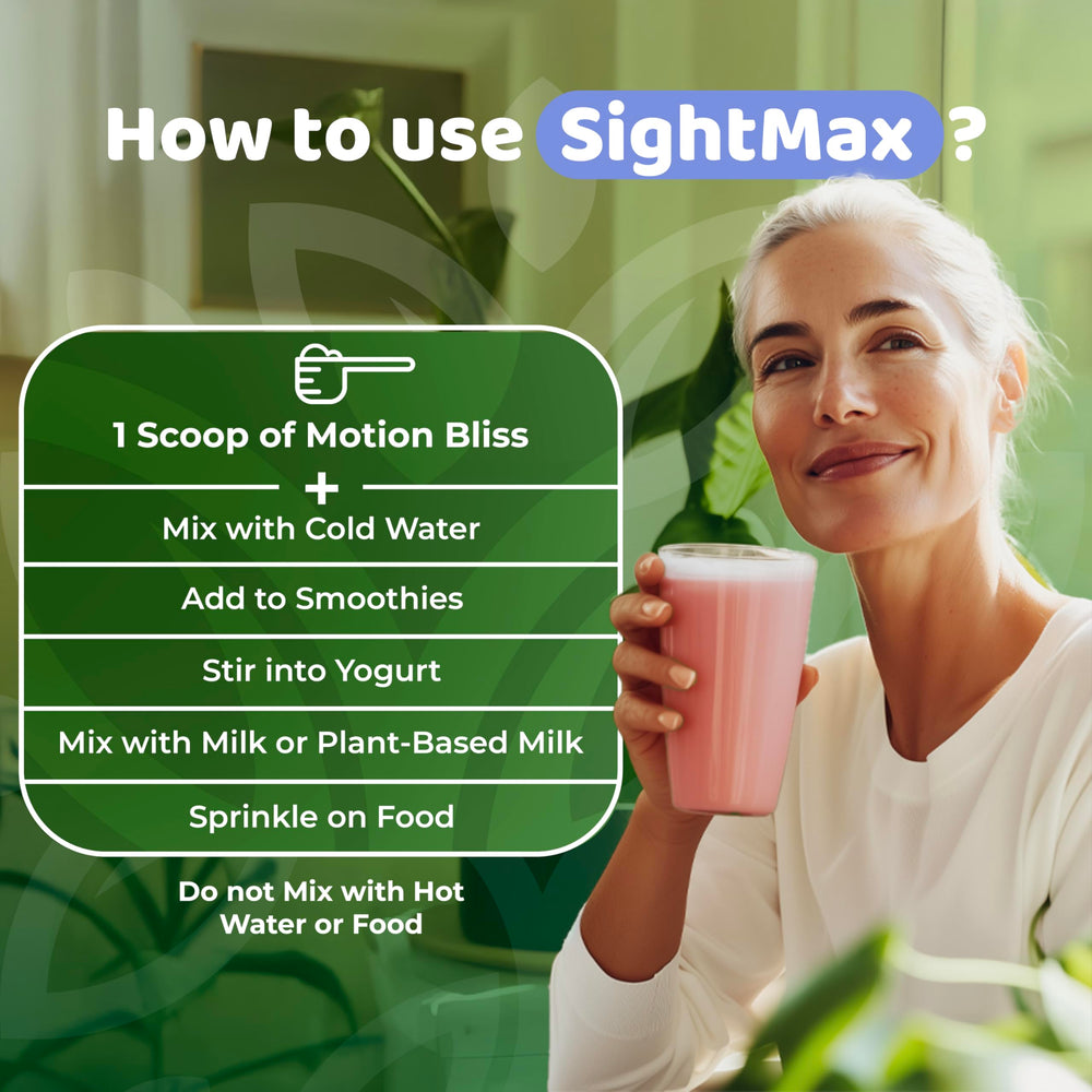 Lutein and zeaxanthin visuals in SightMax signify antioxidant support for vision.