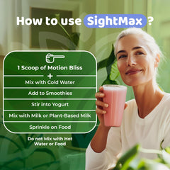 Lutein and zeaxanthin visuals in SightMax signify antioxidant support for vision.