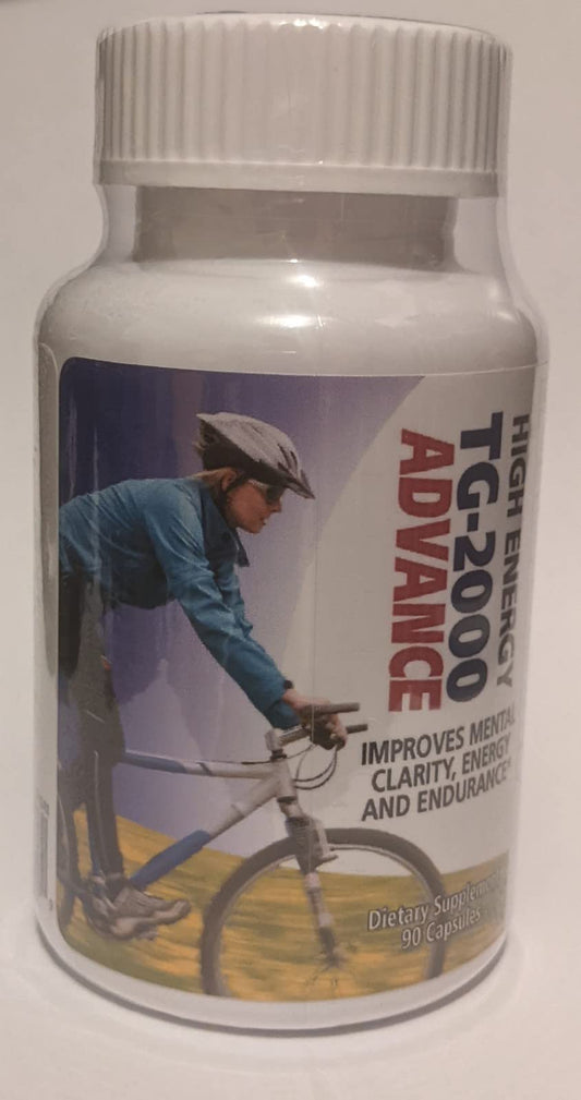 Nature’s BodyCare TG-2000 Advance bottle showcasing a sustained-energy formula for daily activities