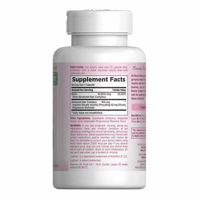 Nature's Bounty 90 capsules count packaging display.