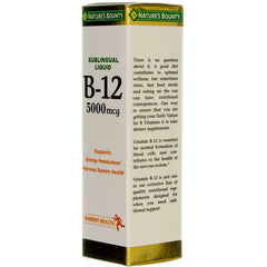 Gluten-free and sugar-free Nature's Bounty B-12 liquid