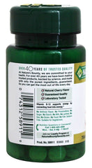 Nature's Bounty B12 cherry flavor tablets served, convenient daily use for busy lifestyles.