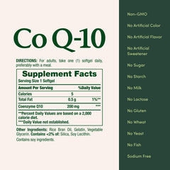 Nature's Bounty CoQ10 softgels packaging communicates convenient daily use.