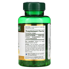 Nature's Bounty D3-2000 IU softgels two-pack with immune support.