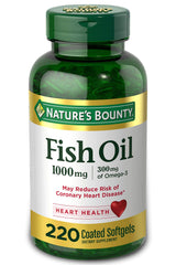 Nature's Bounty Fish Oil 1000 mg softgel bottle for convenient daily omega-3 intake