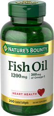 Nature's Bounty Fish Oil bottle front view for daily wellness routine.