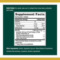 Nature's Bounty fish oil softgels ready for daily use