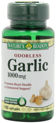 Nature's Bounty garlic extract 1000 mg softgel bottle for daily cardiovascular support