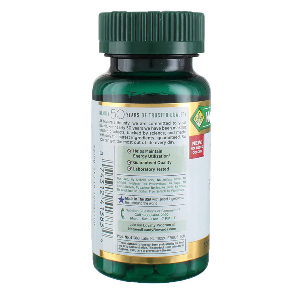 Nature's Bounty Iron 65 mg packaging displays four bottles for long-term supply.