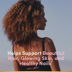 Nature's Bounty label close-up shows 2,500 mcg biotin per serving
