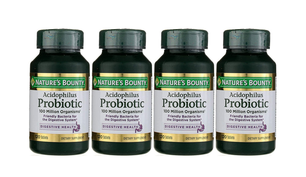 Nature's Bounty Probiotic Acidophilus tablet supports daily digestive balance.