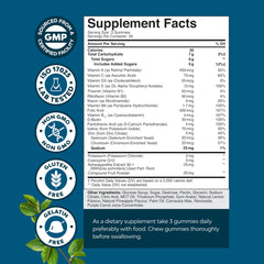 Natures Craft adult gummies offer a vegetarian, fruit-flavored daily vitamin option.