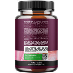Natures Craft Advanced Multi Collagen capsules closeup showing easy-to-swallow hydrolyzed peptides.