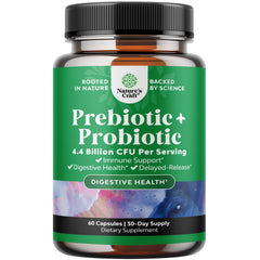 Natures Craft Balance bottle pour shows easy-dispense probiotic supplement for daily digestive support.