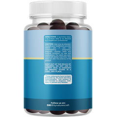 Natures Craft Calming Gummies bottle back showing dosage and ingredient panel for convenience.