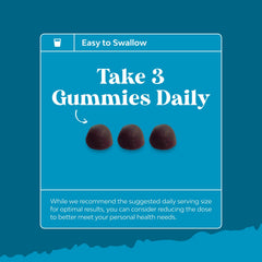 Gummies and glass of tea evoke a calming daily ritual with natural ingredients.