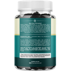 Open bottle of Natures Craft Chlorophyll Gummies inviting a convenient daily routine