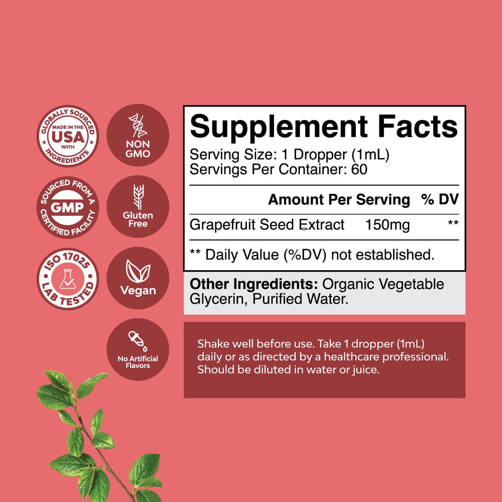 Natures Craft GSE drops in water demonstrating easy dilution for quick intake.