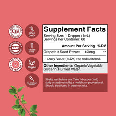 Natures Craft GSE drops in water demonstrating easy dilution for quick intake.