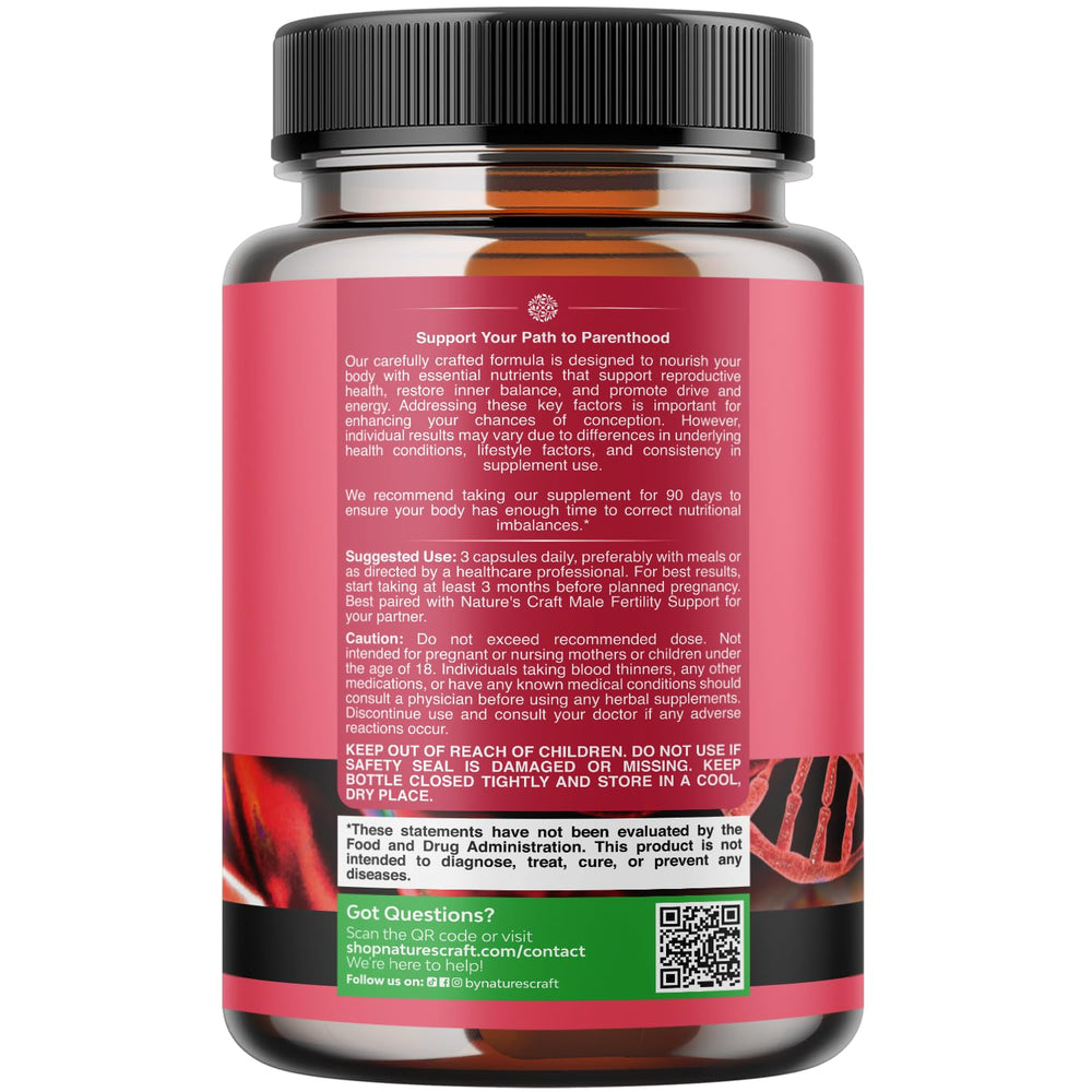 Nature's Craft inositol folic acid capsules promoting hormone balance.