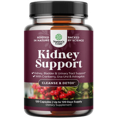 Natures Craft Kidney Cleanse bottle front shows the high-potency formula for daily support.