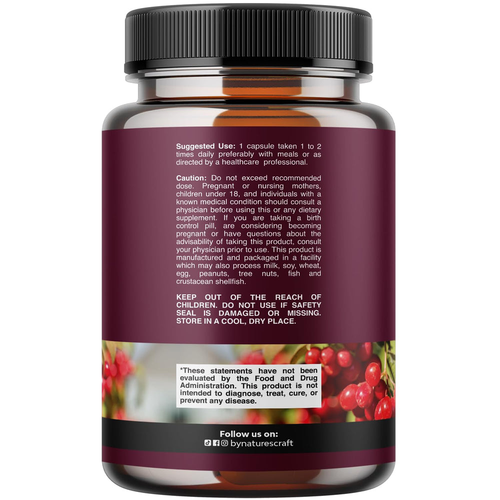 Natures Craft kidney cleanse capsules closeup emphasizes easy-to-take capsules for urinary health.