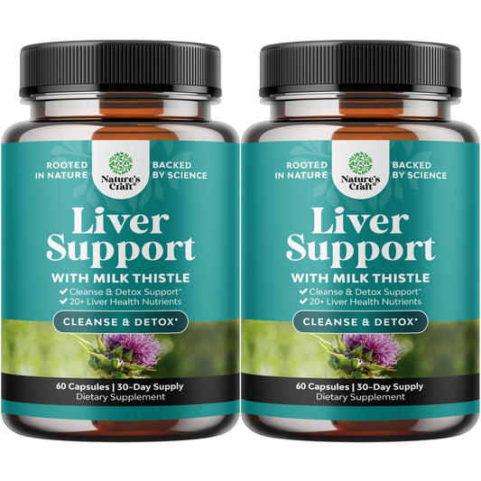Natures Craft Liver Cleanse bottle with herbal capsules for daily liver support.