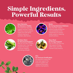 Maca root and biotin ingredients in Natures Craft formula