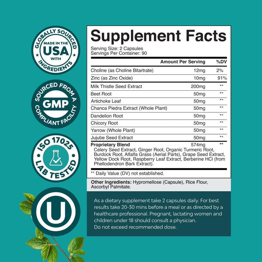 Natures Craft Milk Thistle complex capsules highlight antioxidant support.