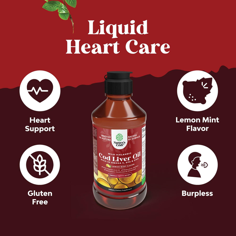 Natures Craft molecularly distilled oil ensures purity and consistent omega-3 content.