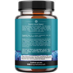 Natures Craft Niacinamide 500mg capsules close-up, supports energy metabolism.