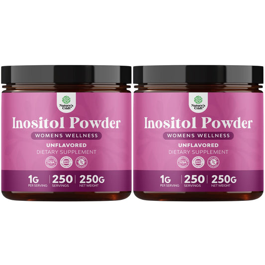 Nature's Craft Premium Inositol Powder bottle supports daily hormone balance