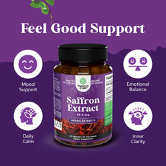 Nature's Craft saffron capsules packaging shows a 3-pack option for value.
