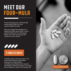 Natures Craft creatine tablets with glass of water for daily intake