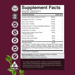 Natures Craft Uva Ursi herbal capsules for natural urinary balance.