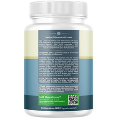 Natures Craft Vision Support Gummies label close-up showing lutein and zeaxanthin content