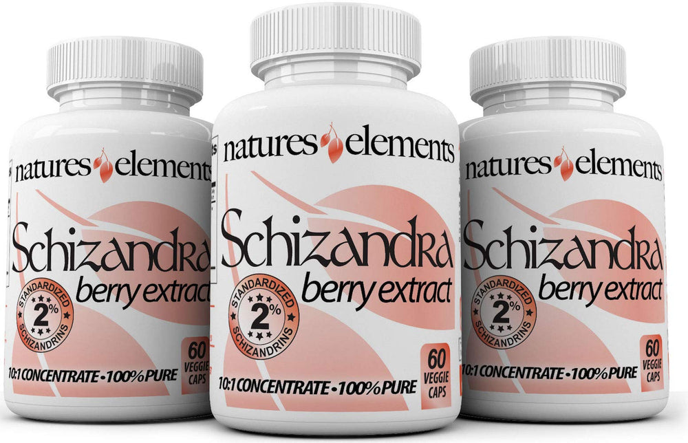 Natures Elements schizandra berry extract bottle for daily wellness support.