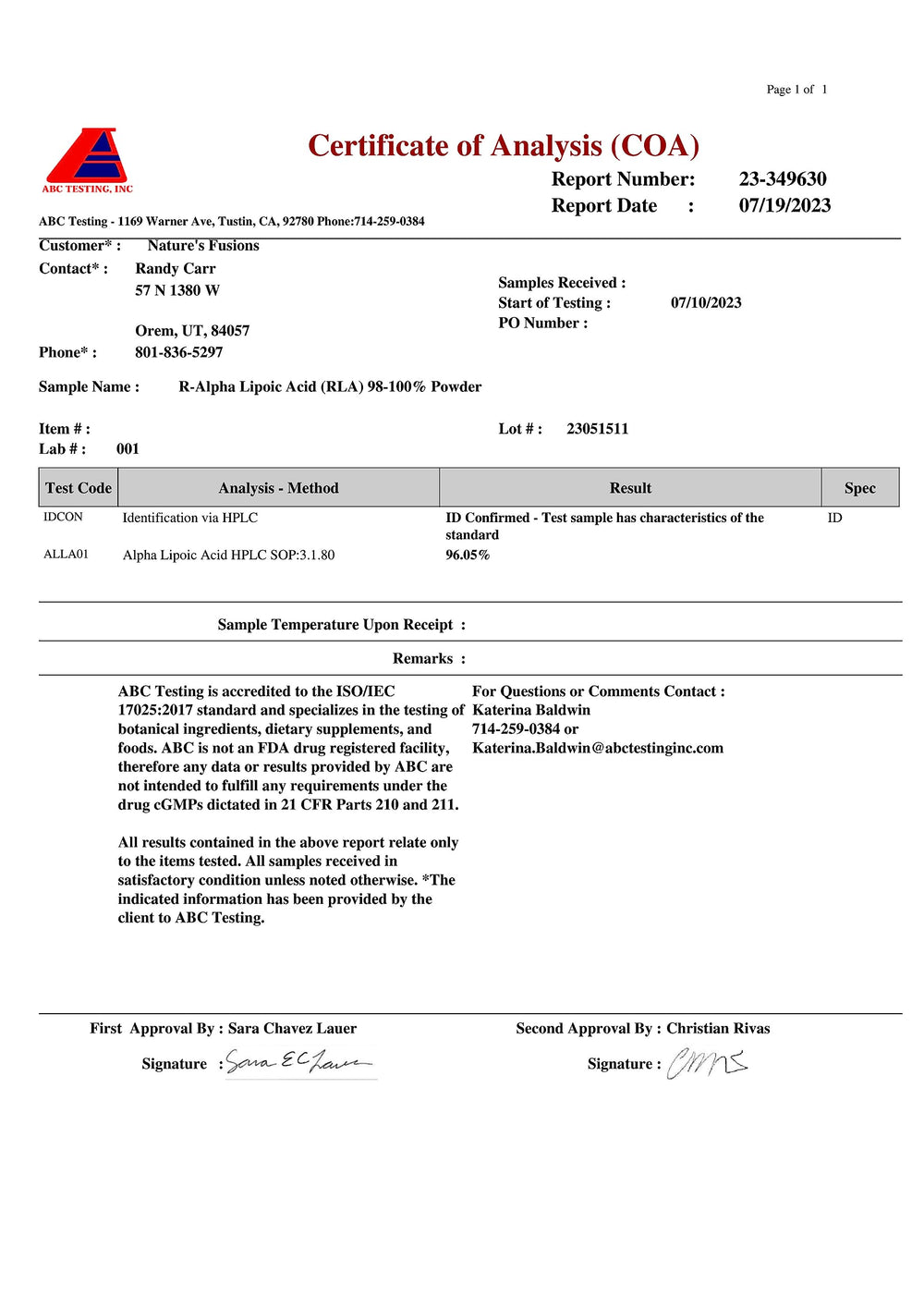 Nature's Fusions Nutri R Alpha Lipoic Acid 600mg capsules with Biotin for enhanced biotin usage