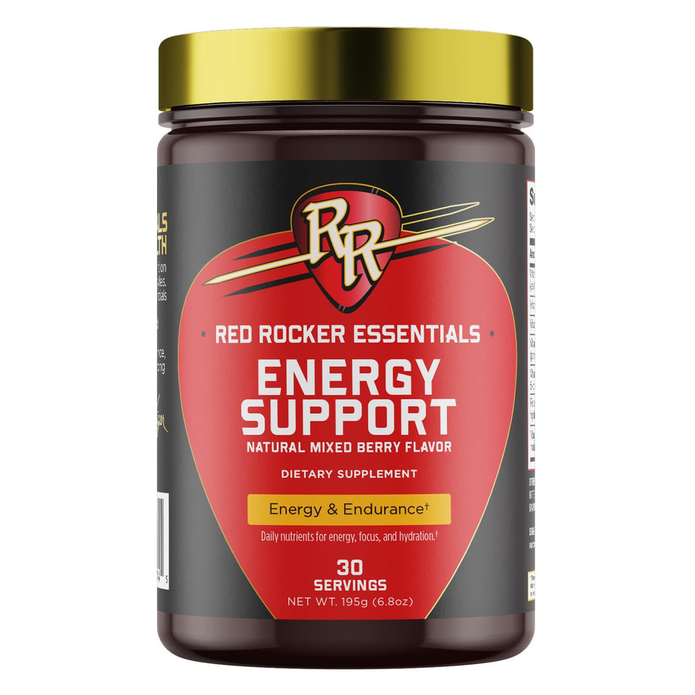 Nature's Lab Red Rocker Energy Powder tub front for quick energy