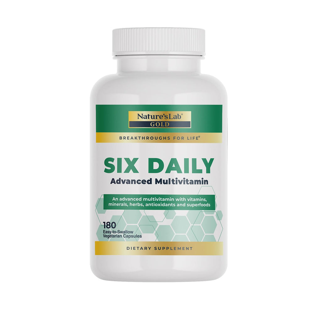 Nature's Lab Six Daily Advanced Multivitamin bottle front for daily energy