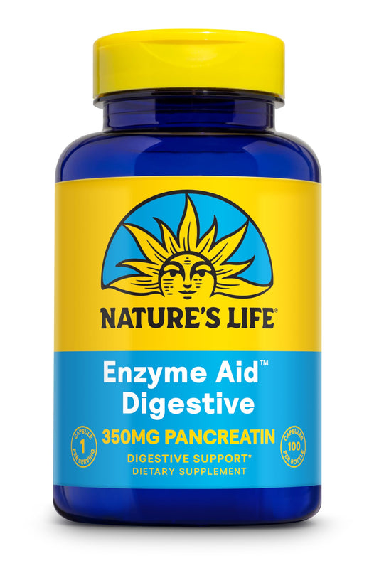 Nature's Life Enzyme Aid Digest Cap bottle view for everyday digestion support.