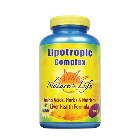 Nature's Life Lipotropic Complex bottle with label, supporting healthy fat metabolism.