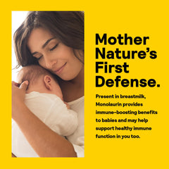 Nature's Life Monolaurin ingredients from raw coconut origin highlight natural sources.
